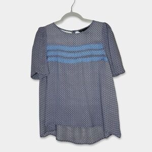 MARC BY MARC JACOBS Silk Blouse Size M Blue White GUC